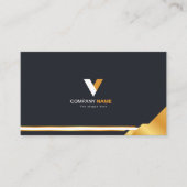 Luxe zwart en goud Visitekaartje (Voorkant)