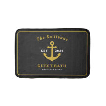 Luxe zwart en gouden anker aangepast monogram