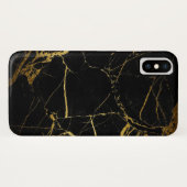 Luxe, zwart en gouden marmer Case-Mate iPhone case (Achterkant (horizontaal))
