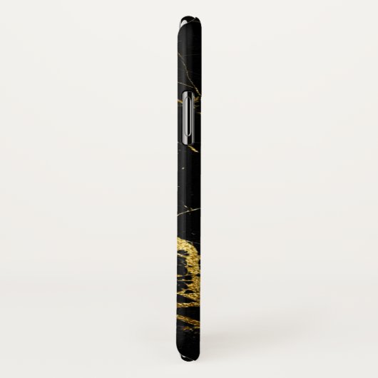 Luxe, zwart en gouden marmer Case-Mate iPhone case (Achterkant / rechts)