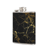 Luxe, zwart en gouden marmer heupfles (Links)