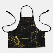 Luxe, zwart en gouden marmer schort (Voorkant)