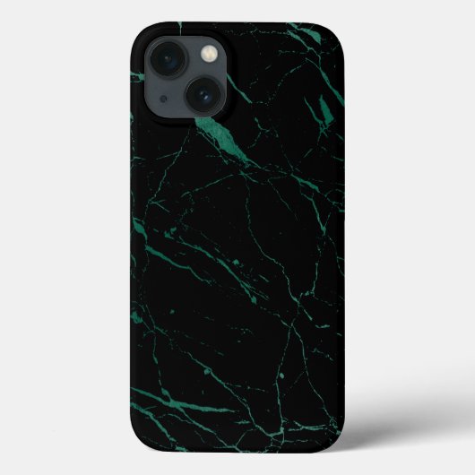 Luxe zwart en groene marmer Case-Mate iPhone case (Achterkant)