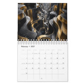 Luxe Zwart & Goud 3D 2027 Agenda Kalender (Feb 2027)