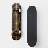 Luxe Zwart & Goud 3D 2027 Persoonlijk Skateboard (Voorkant)