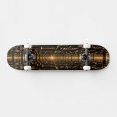 Luxe Zwart & Goud 3D 2027 Persoonlijk Skateboard (Horizontaal)