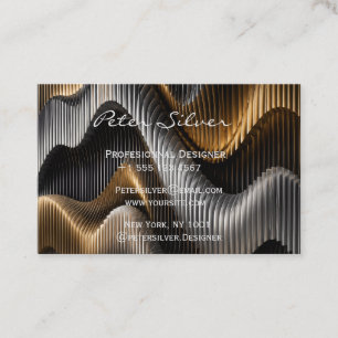 Luxe Zwart Goud Abstract Golf Visitekaartje