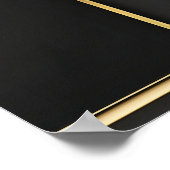 Luxe Zwart Goud Abstract Poster (Hoek)