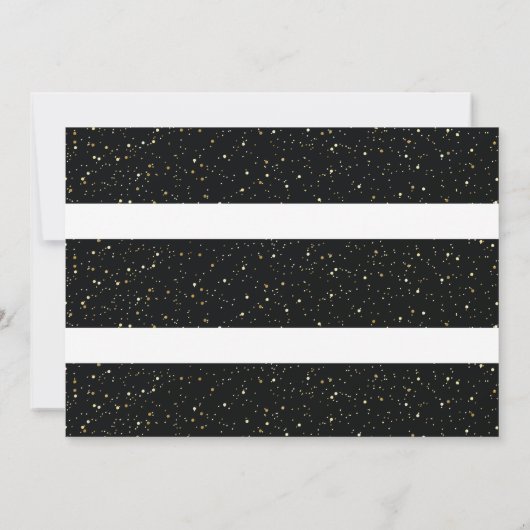 Luxe Zwart Goud Afstuderen Foto Dank u kaart (Achterkant)