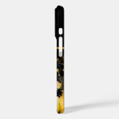 Luxe zwart goud agaat bloemig Case-Mate iPhone case (Achterkant / Links)