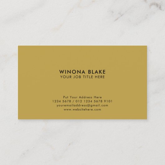 Luxe Zwart & Goud Art Deco Lijst Visitekaartje (Achterkant)