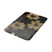 Luxe Zwart Goud Bloemen Home Decor Badmat (Gekanteld)