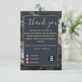 Luxe Zwart Goud Branding Bedankkaart (Staand voorkant)