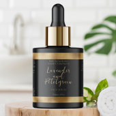 Luxe Zwart & Goud Cosmetica Fles Label