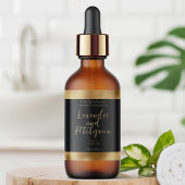 Luxe Zwart & Goud Cosmetica Fles Label