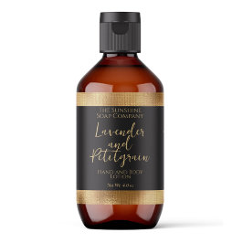 Luxe Zwart & Goud Cosmetica Fles Label
