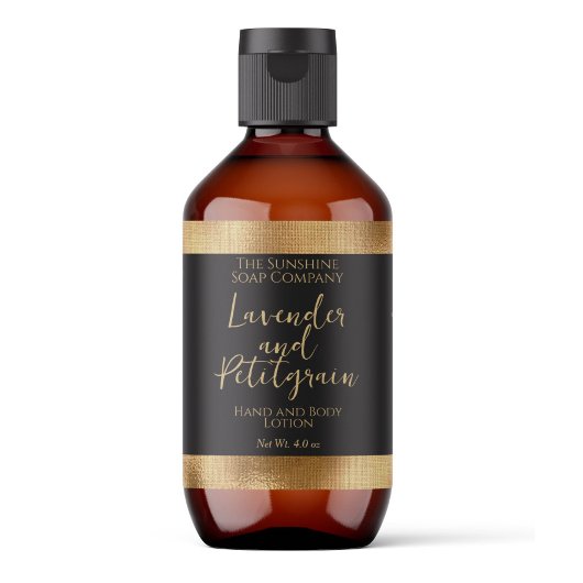 Luxe Zwart & Goud Cosmetica Fles Label