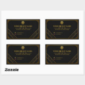 Luxe Zwart Goud Doos Zegel Sticker (Vel)