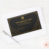 Luxe Zwart Goud Doos Zegel Sticker (Envelop)