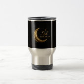 Luxe Zwart & Goud Eid Mubarak – Elegant Reisbeker (Center)