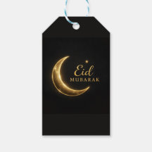 Luxe Zwart & Goud Eid Mubarak Stickers– Elegant