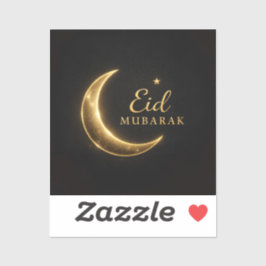 Luxe Zwart & Goud Eid Mubarak Stickers– Elegant Sticker