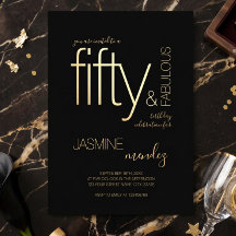 Luxe Zwart Goud Elegant 50 & Prachtige Verjaardag