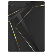 Luxe zwart goud elegante jurist abstract Kantoor Klembord (Achterkant)