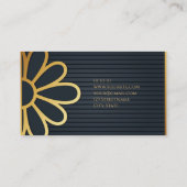 Luxe zwart goud elegante notaris Visitekaartje (Achterkant)