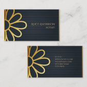 Luxe zwart goud elegante notaris Visitekaartje (Voorkant / Achterkant)
