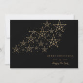 Luxe Zwart Goud Feestdagenkaart (Voorkant)