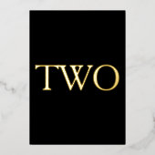 Luxe Zwart & Goud Folie Tafelnummer voor bruilofte (Voorkant)