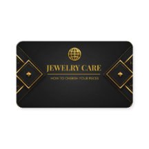 Luxe Zwart Goud Geometrische Sieraden Verzorgingsk