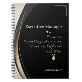 Luxe Zwart & Goud gepersonaliseerd Notitieboek