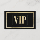 Luxe zwart goud glam VIP kaart club lid Visitekaartje (Voorkant)