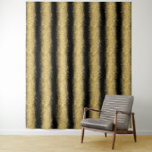 Luxe Zwart Goud Glitter Wandkleed (In situ)