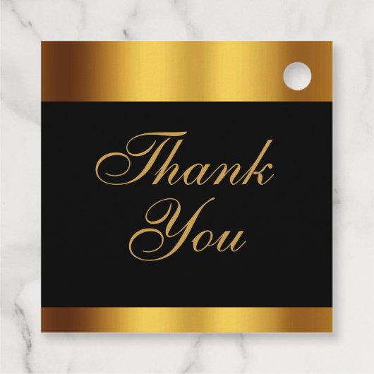 Luxe zwart goud grens bruiloft dank u bedankjes labels (Achterkant)