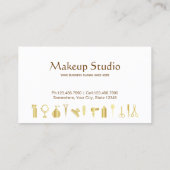 Luxe Zwart Goud Haar Stylist Beauty Salon Visitekaartje (Achterkant)