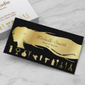Luxe Zwart Goud Haar Stylist Beauty Salon Visitekaartje