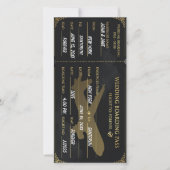 Luxe zwart & goud instapkaart save the date (Voorkant)