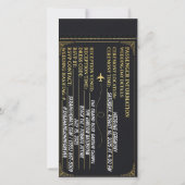Luxe zwart & goud instapkaart save the date (Achterkant)
