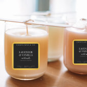 Luxe Zwart & Goud Kaars Sticker Label