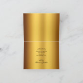 Luxe Zwart Goud Kalligrafie Border Bruiloft Bedankkaart (Binnen)