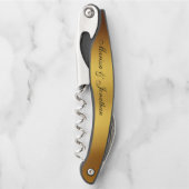 Luxe Zwart Goud Kalligrafie Border Bruiloft Kurkentrekker (Voorkant)