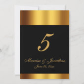 Luxe Zwart Goud Kalligrafie Border Tafel (Achterkant)