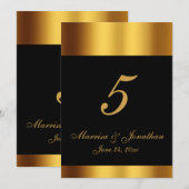 Luxe Zwart Goud Kalligrafie Border Tafel (Voorkant / Achterkant)