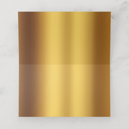 Luxe zwart goud kalligrafie bruiloft plaatskaartje (Binnenkant ongevouwen)