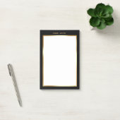 Luxe Zwart & Goud Lijst Modern Minimalist Post-it® Notes (Kantoor)