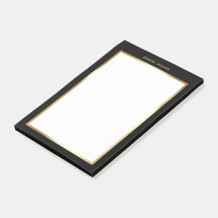 Luxe Zwart & Goud Lijst Modern Minimalist Post-it® Notes