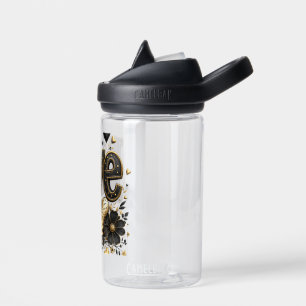 Luxe Zwart & Goud Love T-Shirt Elegante Romantie Waterfles